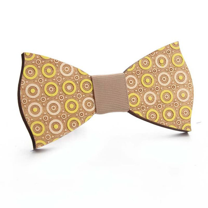 Pajarita de madera con pintura de piezas de rompecabezas para hombre