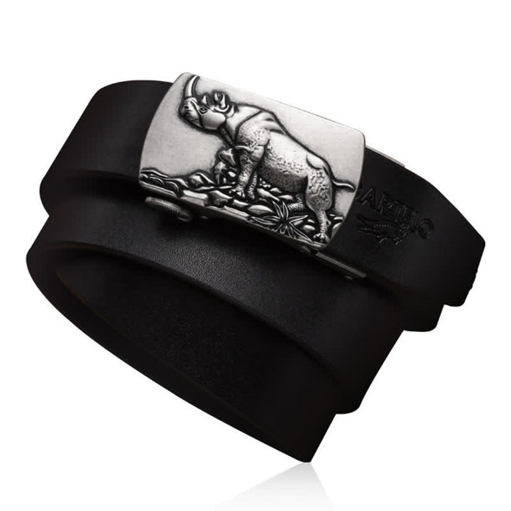 Cinturón de cuero con hebilla automática para hombre Standing Rhino Business