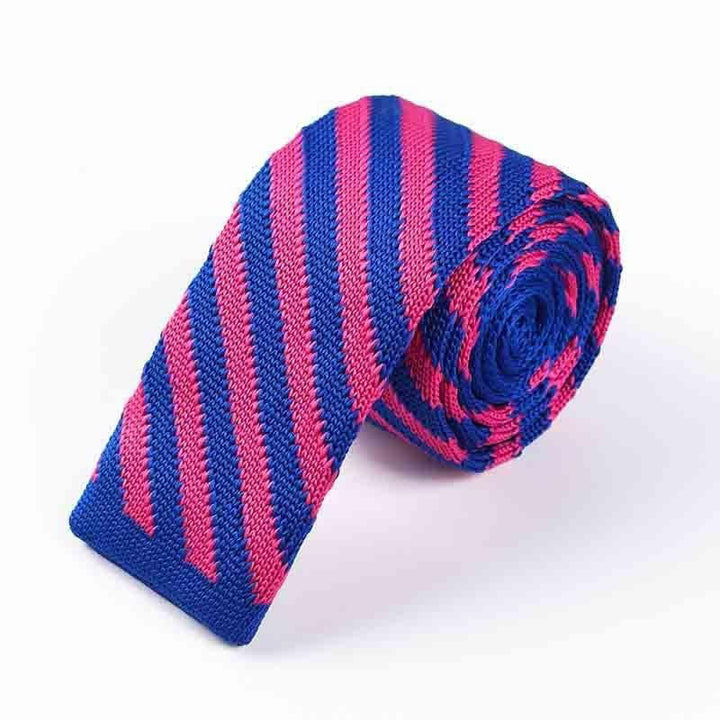 Corbata de punto con rayas diagonales para hombre