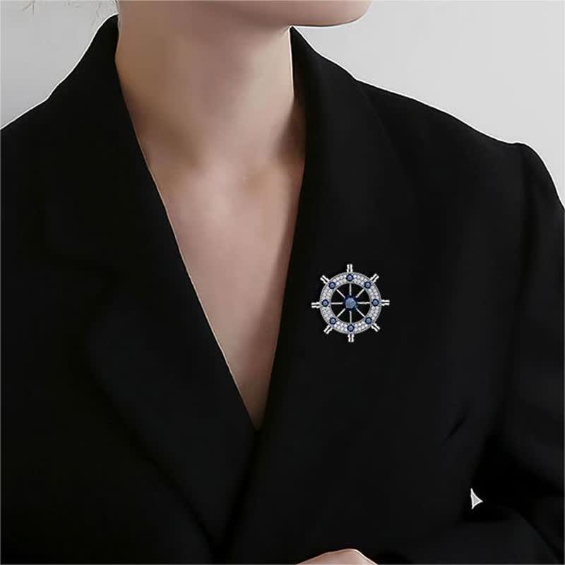 Broche de timón de barco náutico para hombre
