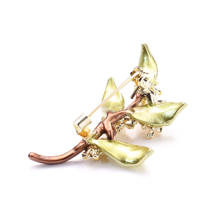 Broche de hojas y ramas de Fragrans para mujer