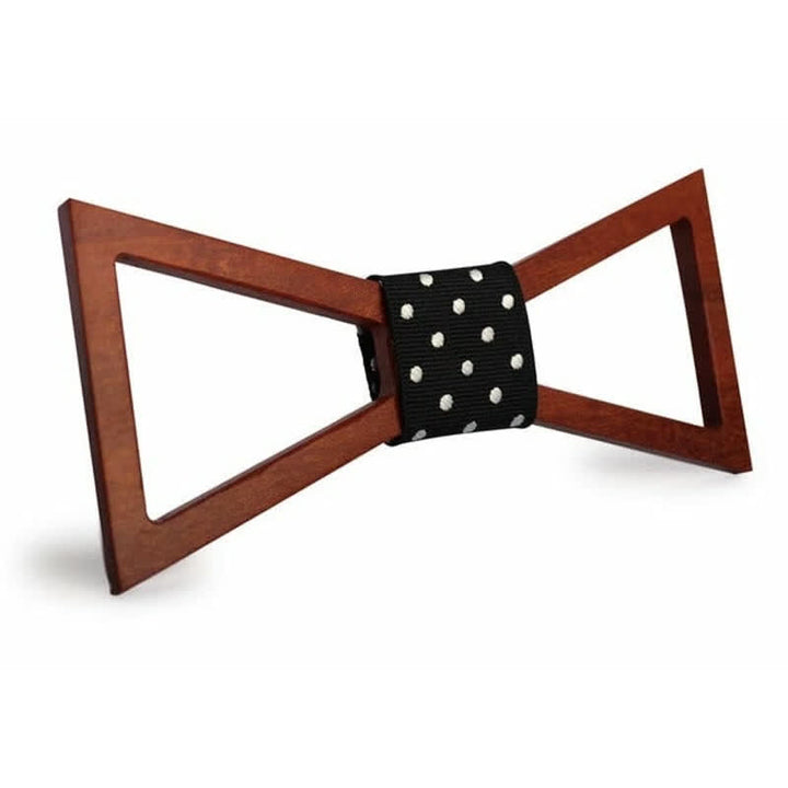 Pajarita clásica de madera con marco para hombre