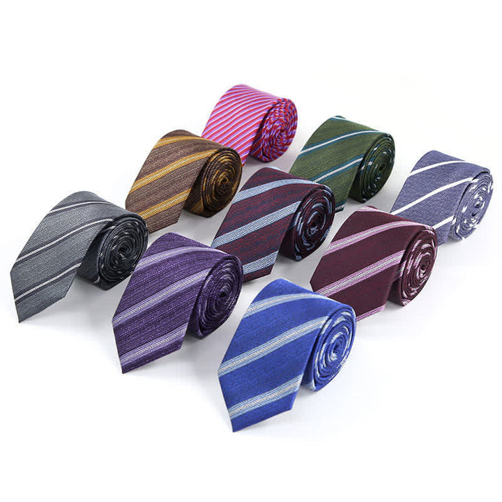 Corbata moderna de rayas con textura para hombre