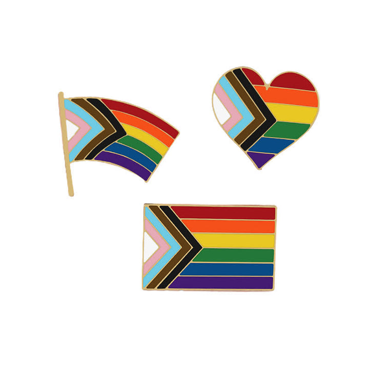 Broche con la bandera del arcoíris que muestra tu orgullo, 3 piezas