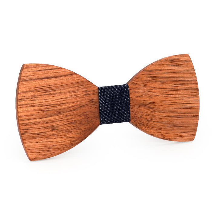 Pajarita de madera con diseño de begonia vintage para hombre