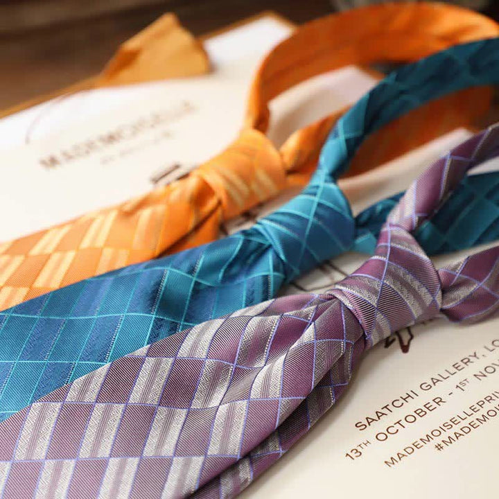 Corbata geométrica estilo callejero retro para hombre