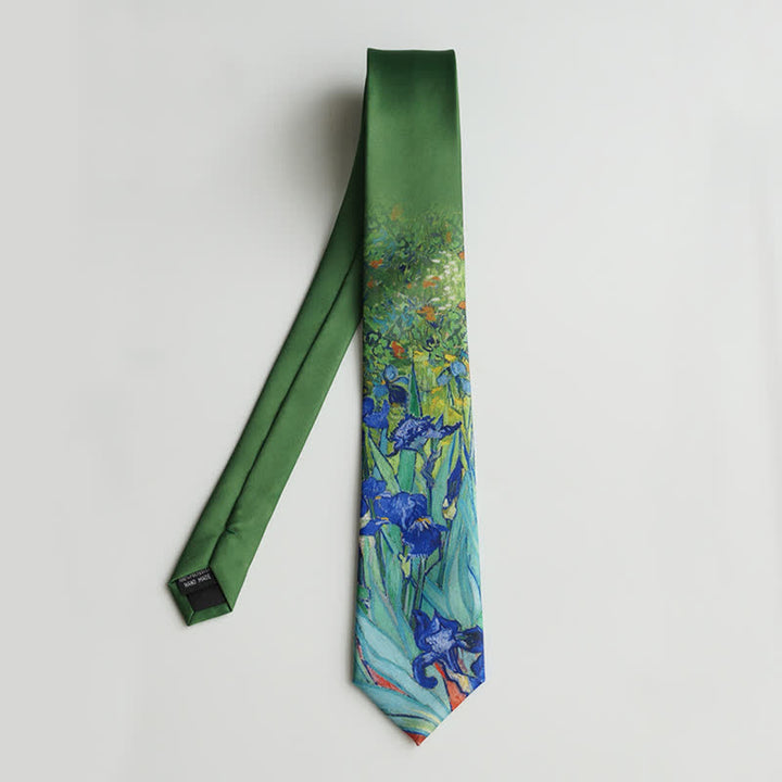 Corbata de hombre con estampado creativo de iris y aceite