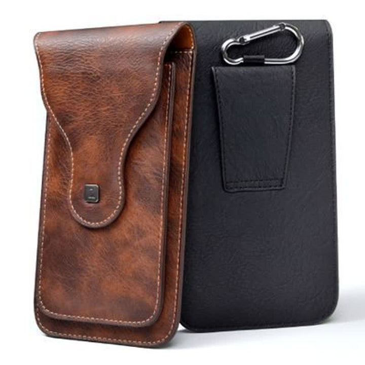 Estuche para teléfono móvil con clip magnético de doble capa y cinturón