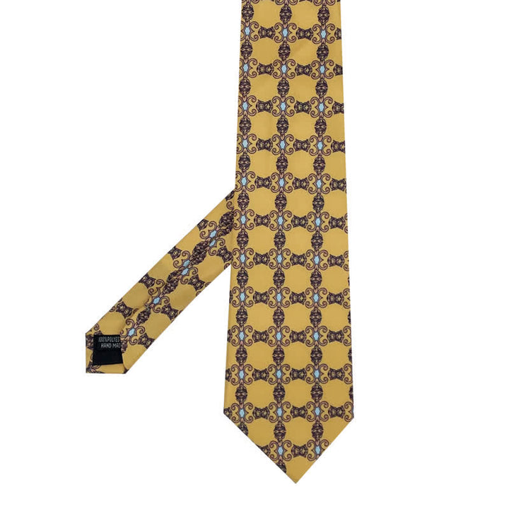 Corbata con estampado geométrico abstracto místico para hombre