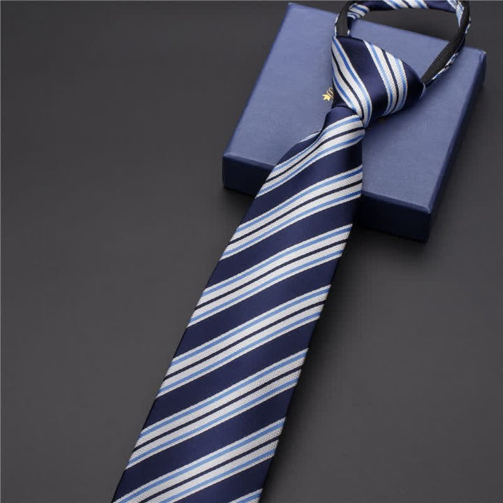 Corbata de negocios con cremallera para hombre, novedosa