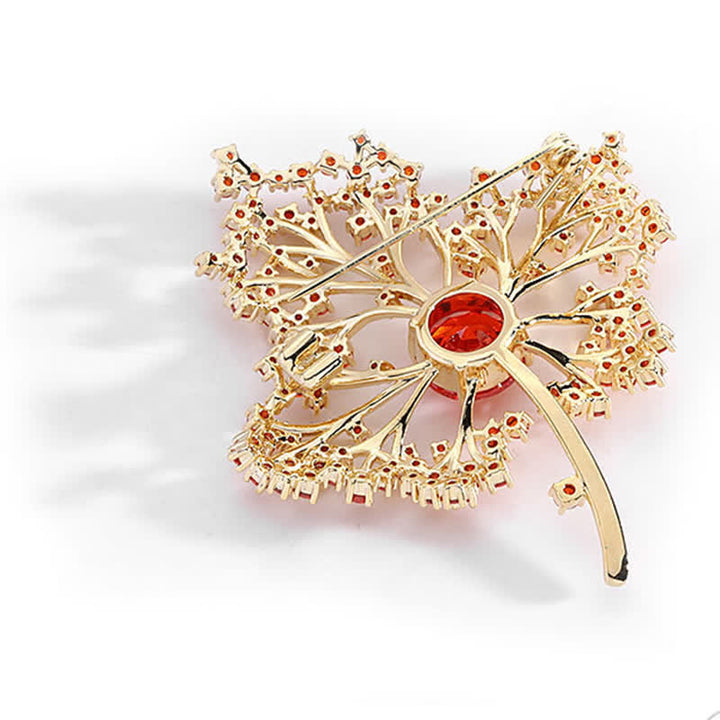 Broche elegante de arce otoñal para mujer