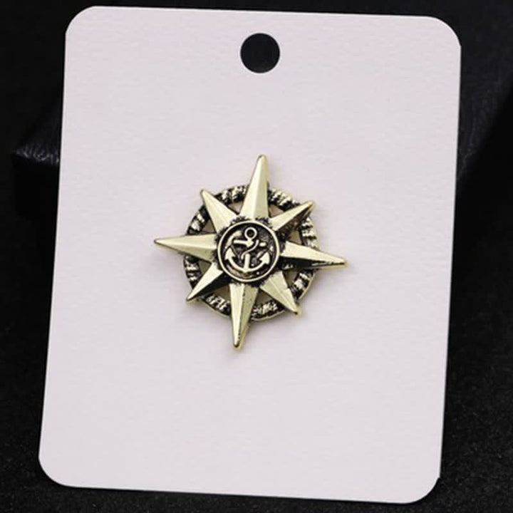 Broche de ancla de barco estelar para hombre