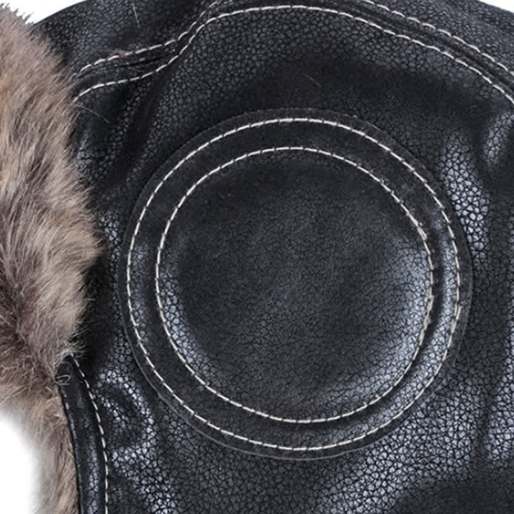 Gorro de trampero de piel sintética suave y esponjoso con protección para las orejas