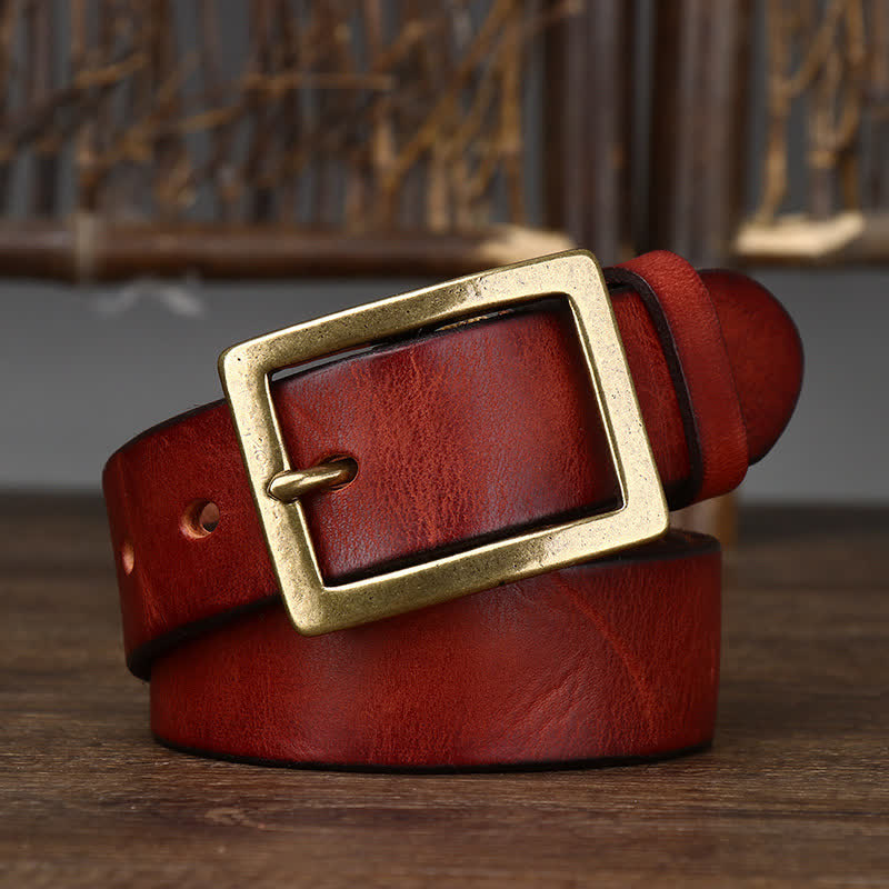 Cinturón vintage desgastado y arrugado para hombre