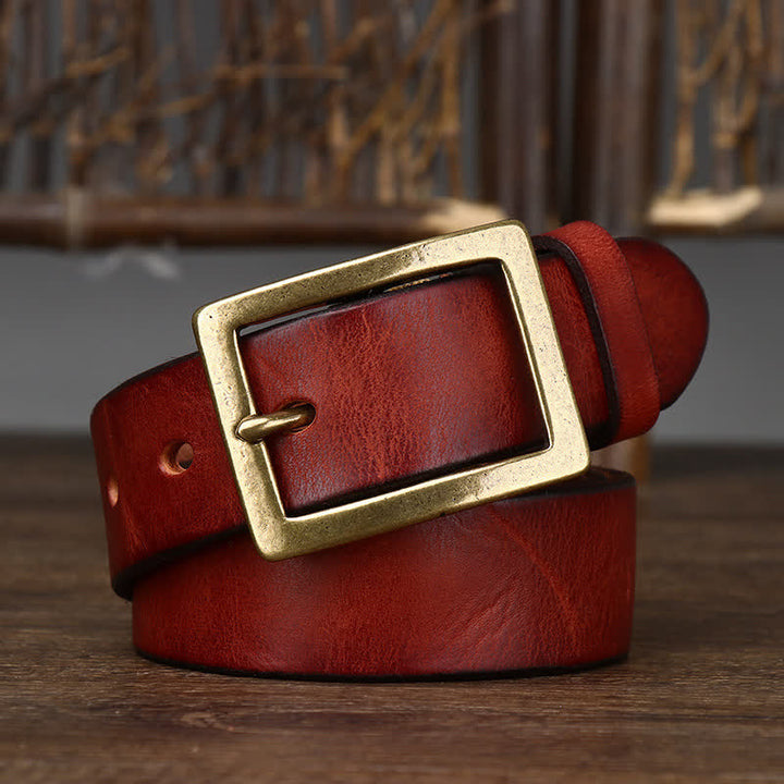 Cinturón vintage desgastado y arrugado para hombre