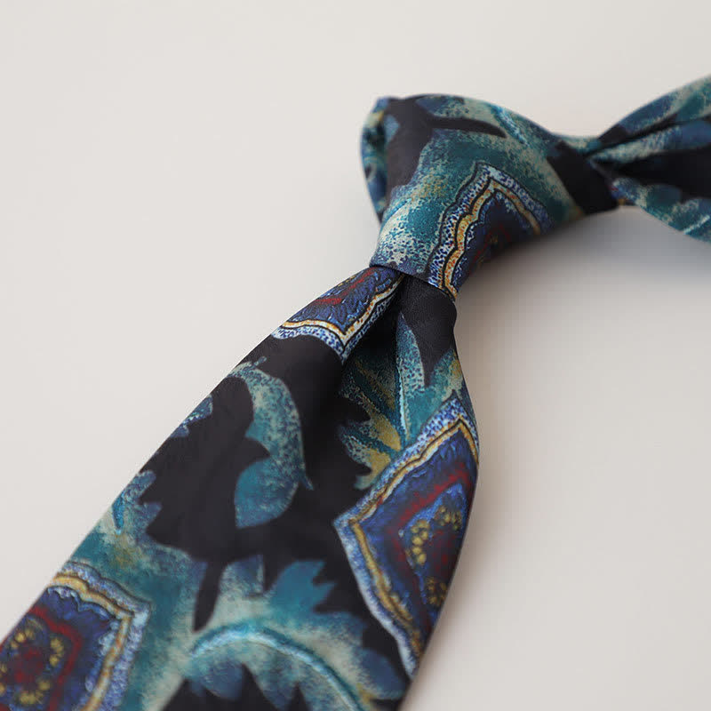 Corbata de hombre con pintura abstracta clásica