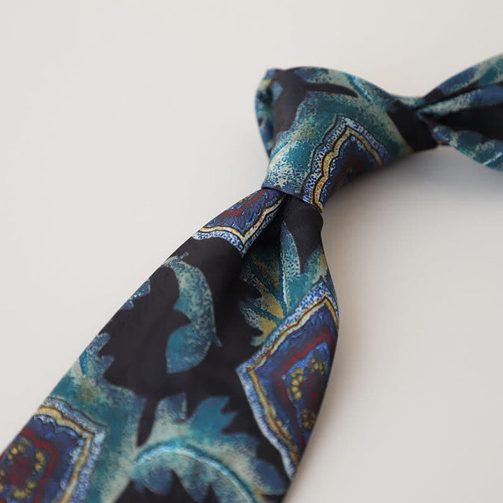 Corbata de hombre con pintura abstracta clásica