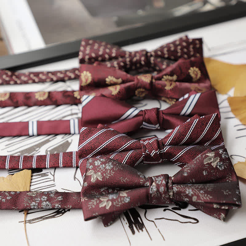 Pajarita de caballero de la serie Burgundy para hombre