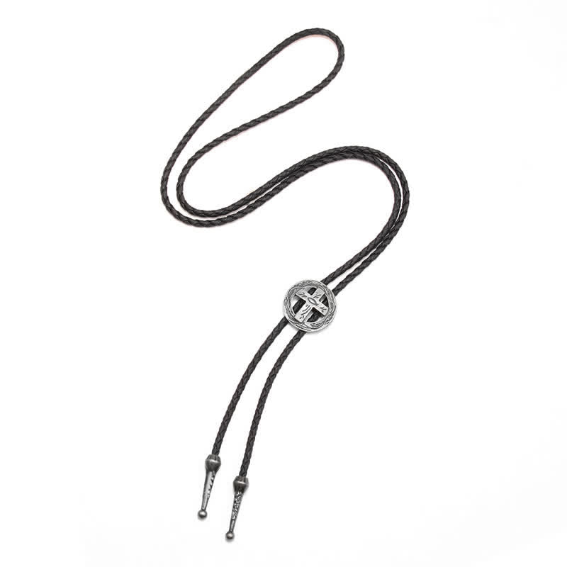 Accesorios de camisa retro Corbata de bolo con cruz circular