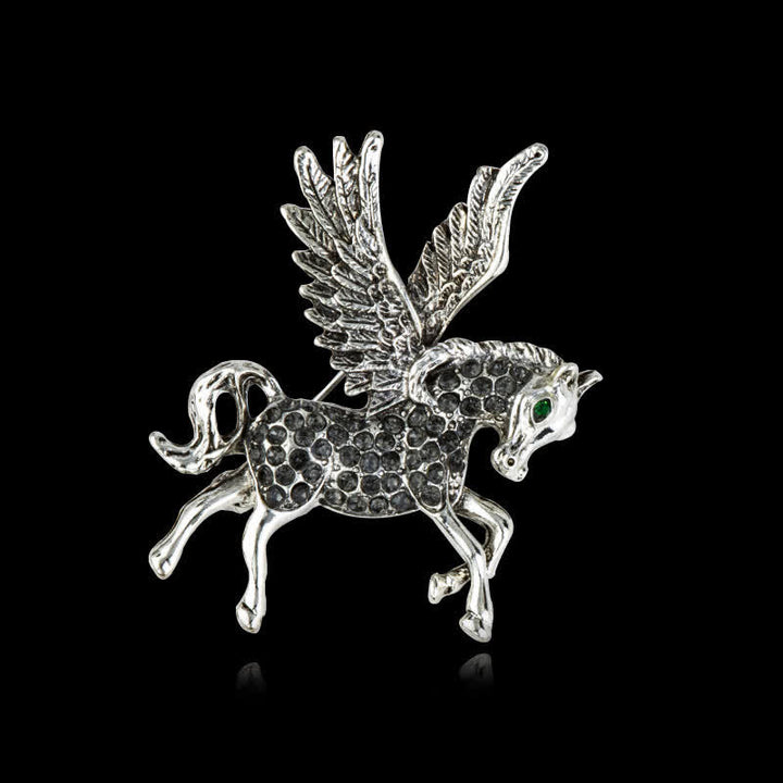 Broche vintage de alas de pegaso para hombre