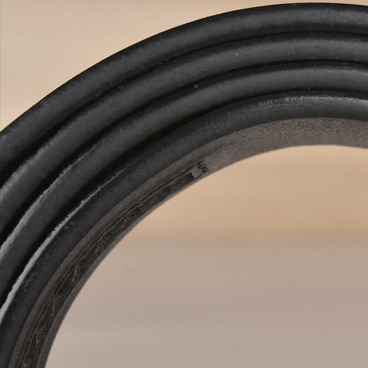 Cinturón de cuero con hebilla automática y cabeza de águila intrincada para hombre