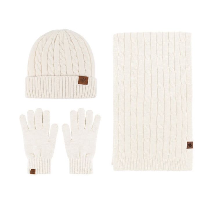 Conjunto de 3 guantes y bufanda unisex cálidos