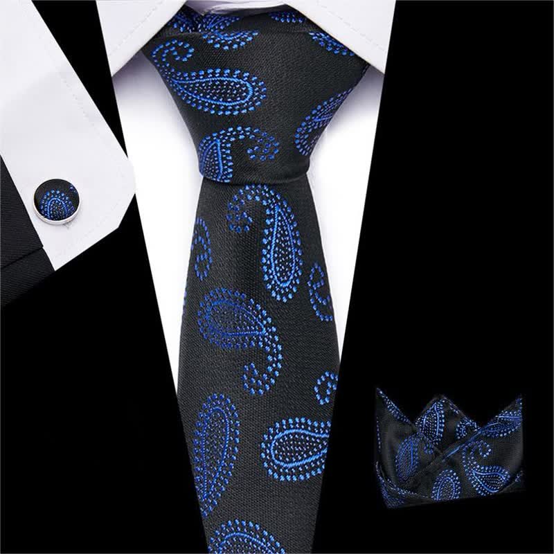 Conjunto de 3 corbatas clásicas de cachemira para hombre