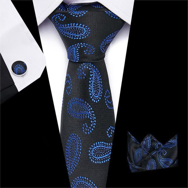 Conjunto de 3 corbatas clásicas de cachemira para hombre