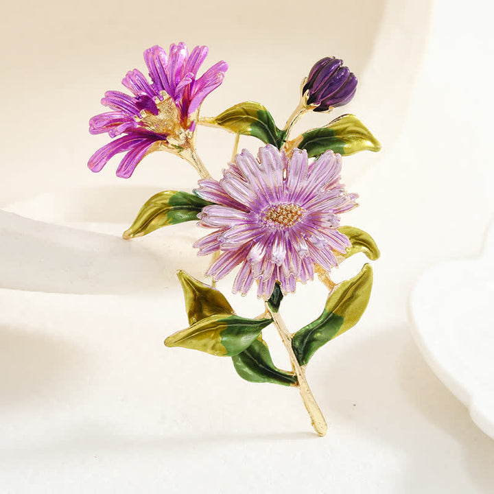 Broche creativo de margaritas florales para mujer.