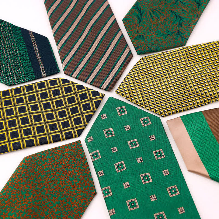 Corbata para hombre de la serie Fresh Green & Yellow