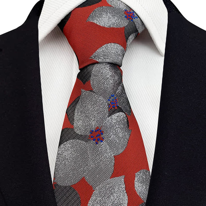 Corbata elegante con flores grandes para hombre