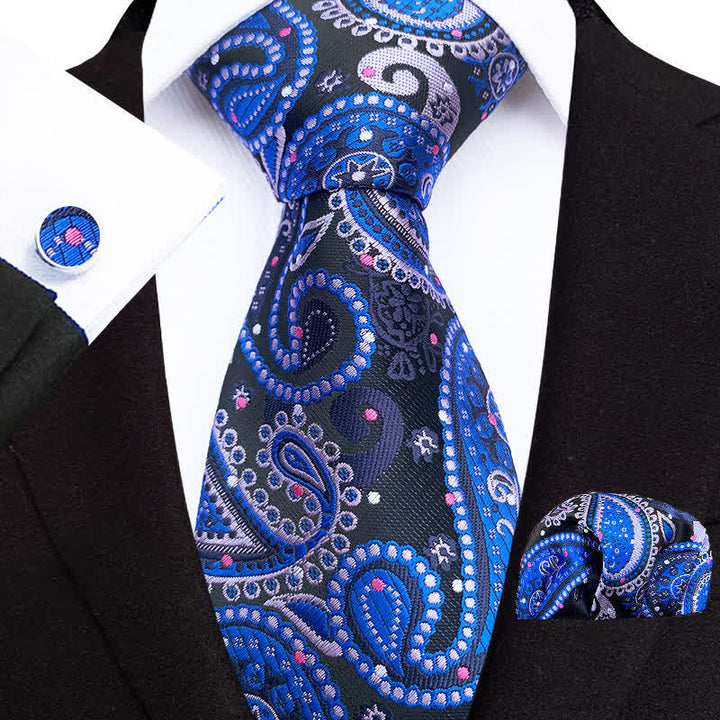 Conjunto de 3 corbatas exóticas de cachemira para hombre
