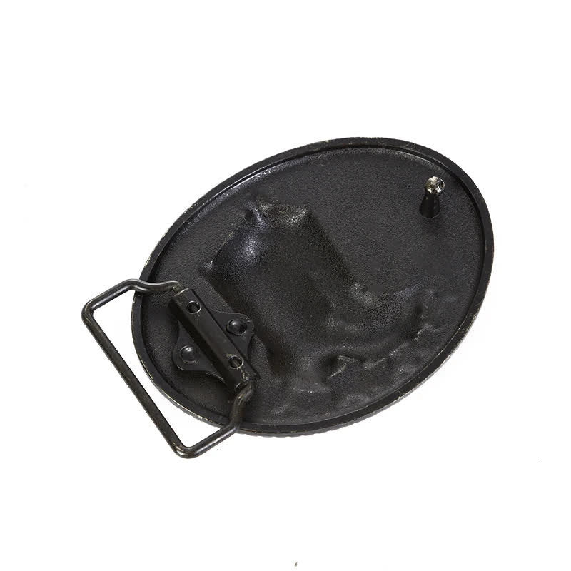 Hebilla de cinturón de cuero para botas de vaquero para hombre hecha a mano