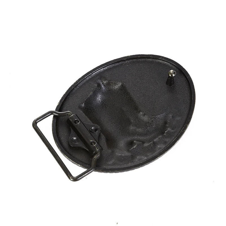 Hebilla de cinturón de cuero para botas de vaquero para hombre hecha a mano