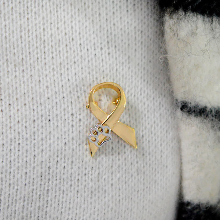 Broche de cinta con forma de pata de cachorro para mujer