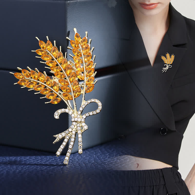 Broche de lazo de trigo brillante para mujer