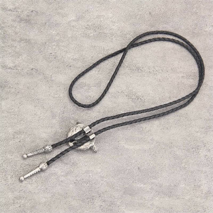 Corbata de bolo con cabeza de toro de rodeo del lejano oeste