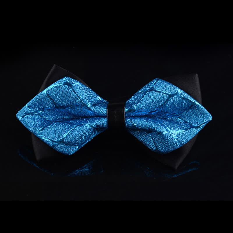 Pajarita de esmoquin puntiaguda con diamantes brillantes para hombre