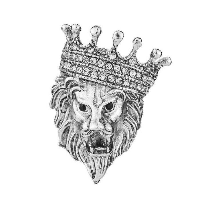Broche de león rey señorial para hombre