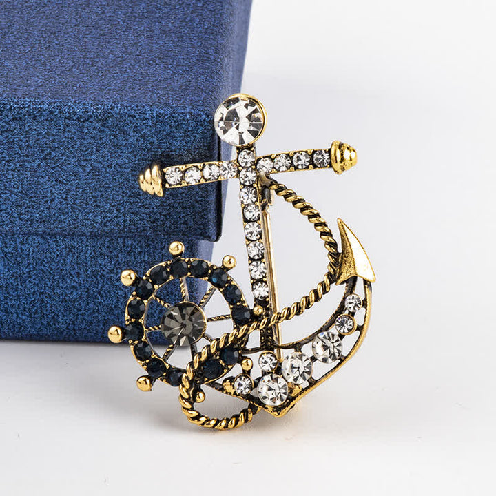 Broche de ancla de la marina de guerra para timonel de hombre