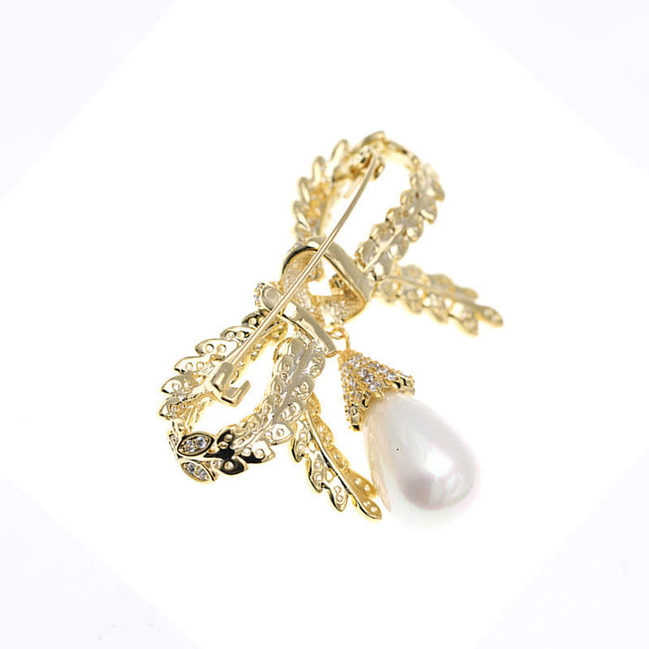 Broche de lazo de trigo barroco para mujer