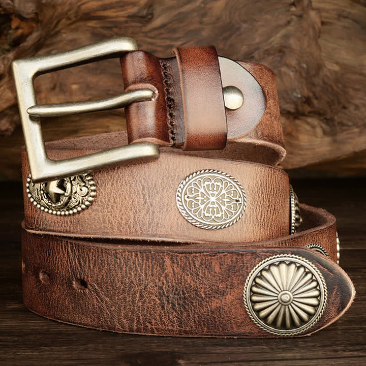 Cinturón de cuero con tachuelas de heavy metal punk para hombre
