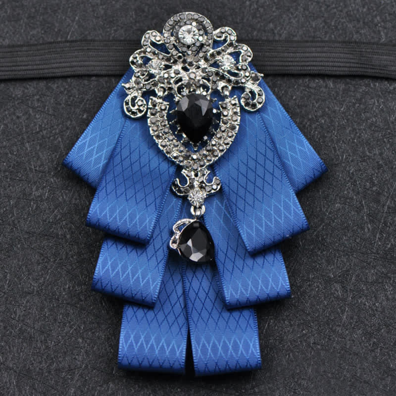 Conjunto de 3 pajaritas con diamantes de imitación negros a cuadros