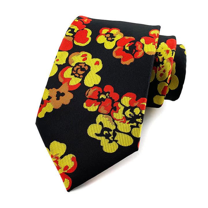 Corbata de lujo con diseño floral moderno para hombre