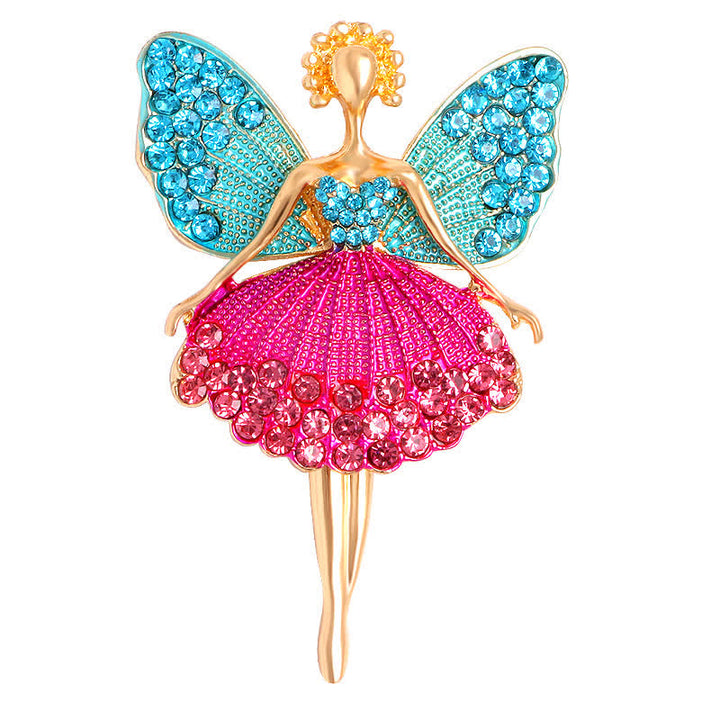 Broche de bailarina para vestido delicado y brillante para mujer