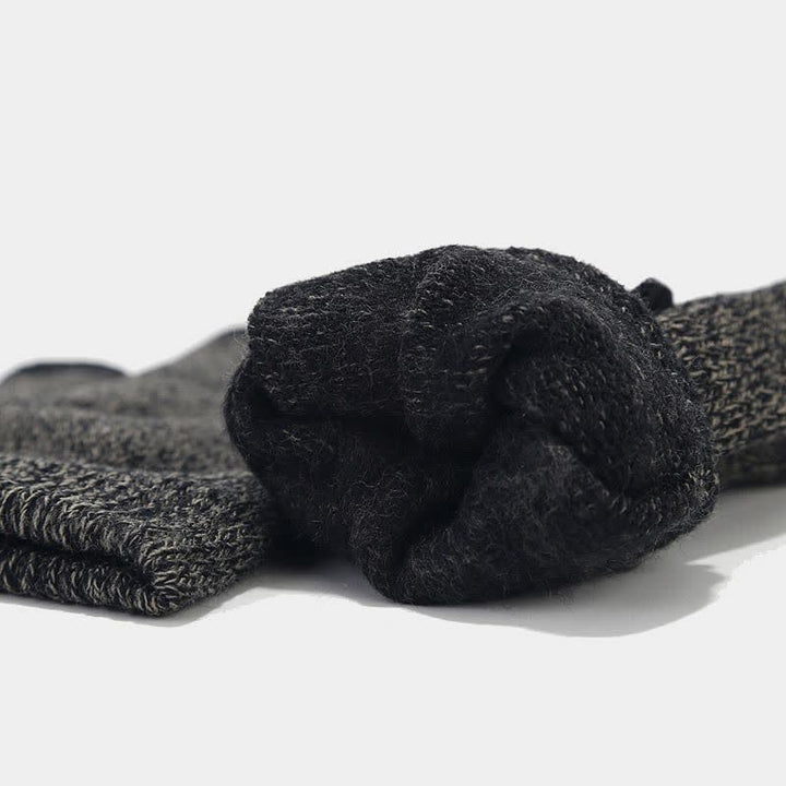 Conjunto de 3 piezas de gorro, bufanda y guantes unisex holgados y cálidos