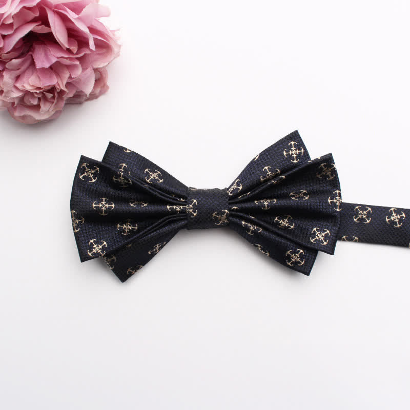 Pajarita de traje con textura de jacquard con colmillos para hombre