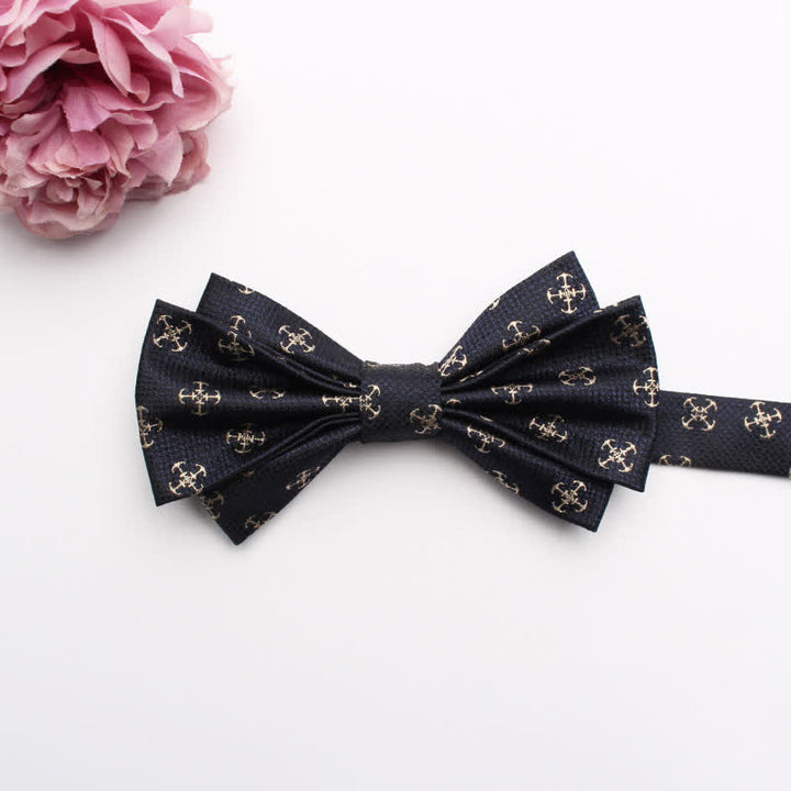 Pajarita de traje con textura de jacquard con colmillos para hombre