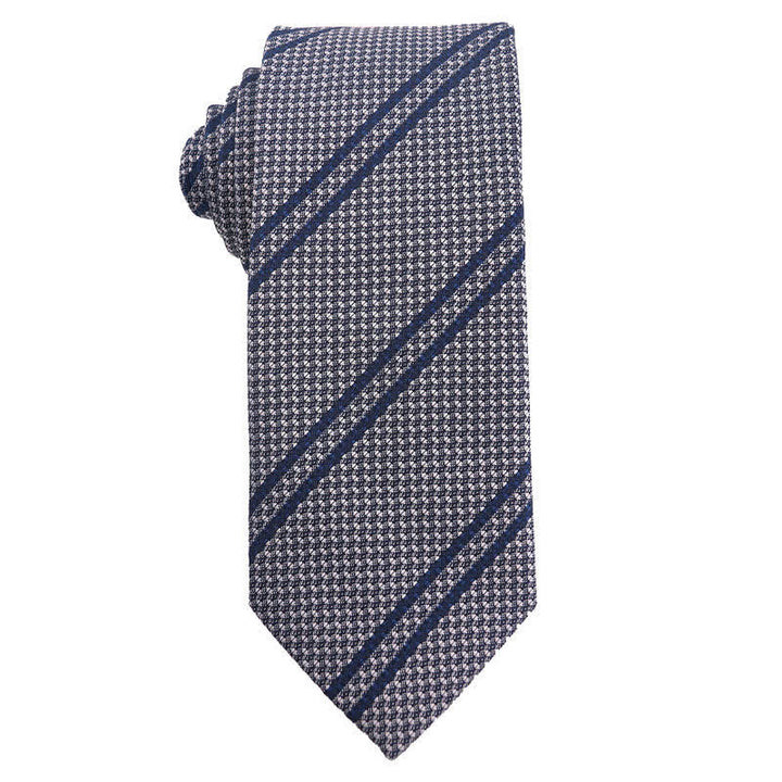 Corbata de oficina para hombre de la serie azul marino