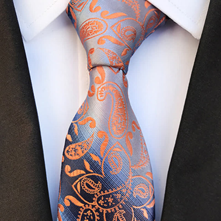 Corbata de hombre con estampado de cachemira y degradado